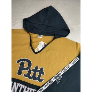 Kids Pressbox Pitt Panthers Gold Navy V-Neck Hooded Pullover Sweatshirt M